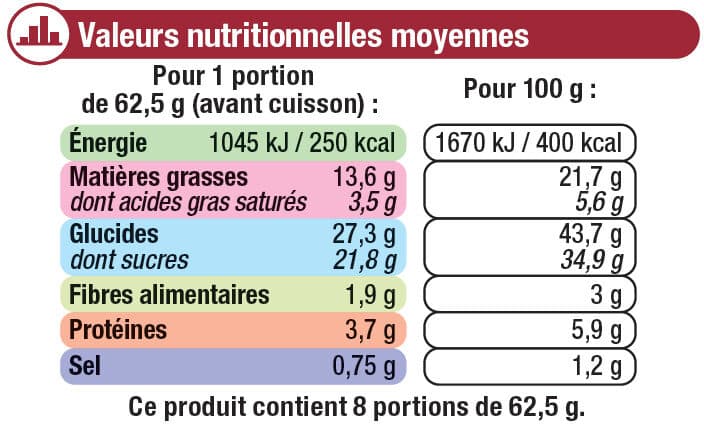 U Préparation pour brownies pépites chocolat doypack de 500g packshot