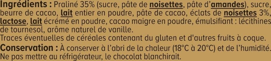 U Escargots praliné chocolat au lait 195g packshot