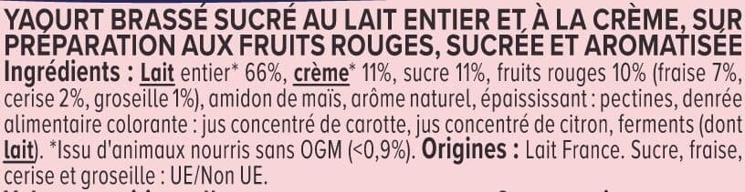 U Yaourt à la grecque sur lit de fruits rouges 4x150g packshot