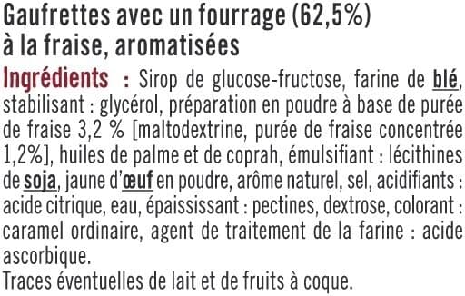 U Gaufrettes fourrées saveur fraise paquet de 110g packshot
