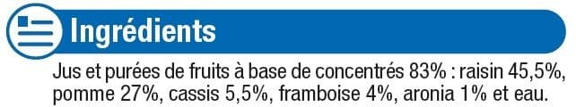 U Nectar pomme/cassis/framboise sans sucres ajoutés brique 1L packshot