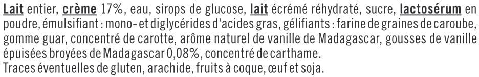 U Bac crème glacée vanille 750G packshot