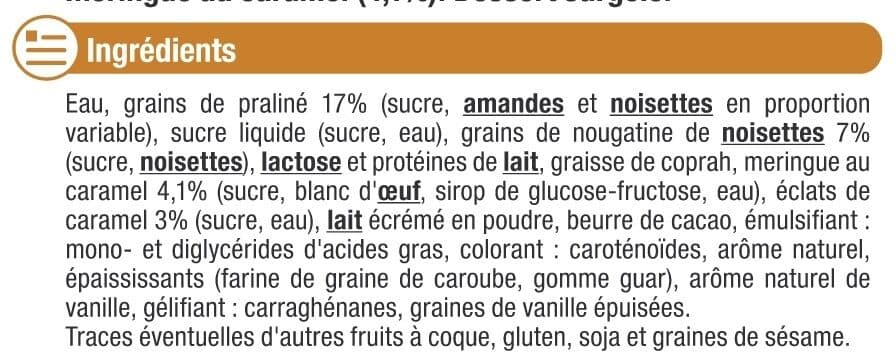 U Dômes glace meringue crème brûlée x 4, 280g packshot