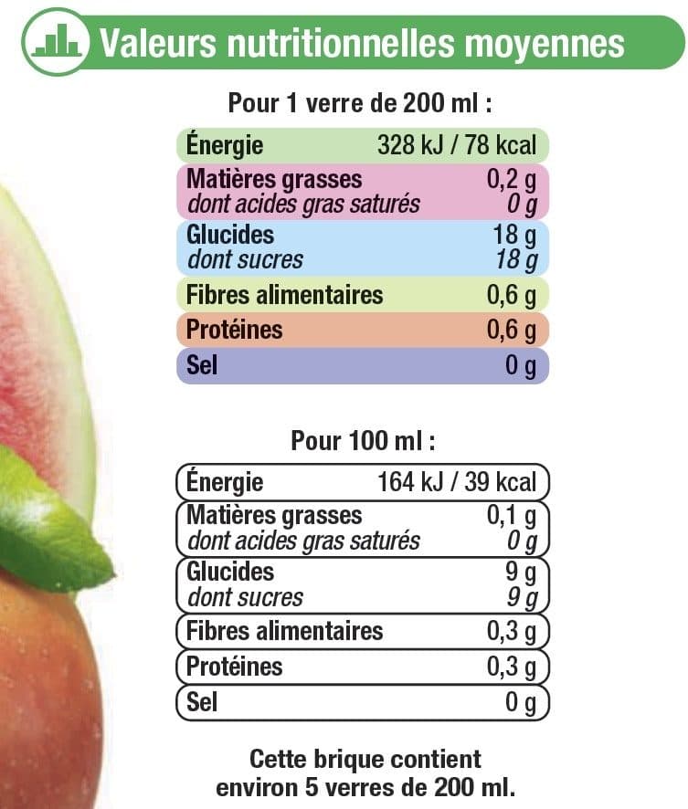 U Pur jus de pomme pastèque citron et aronia, packshot