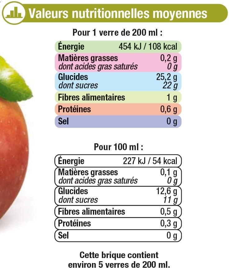 U Pur jus de pomme, raisin, kaki pasteurisé réfrigéré packshot