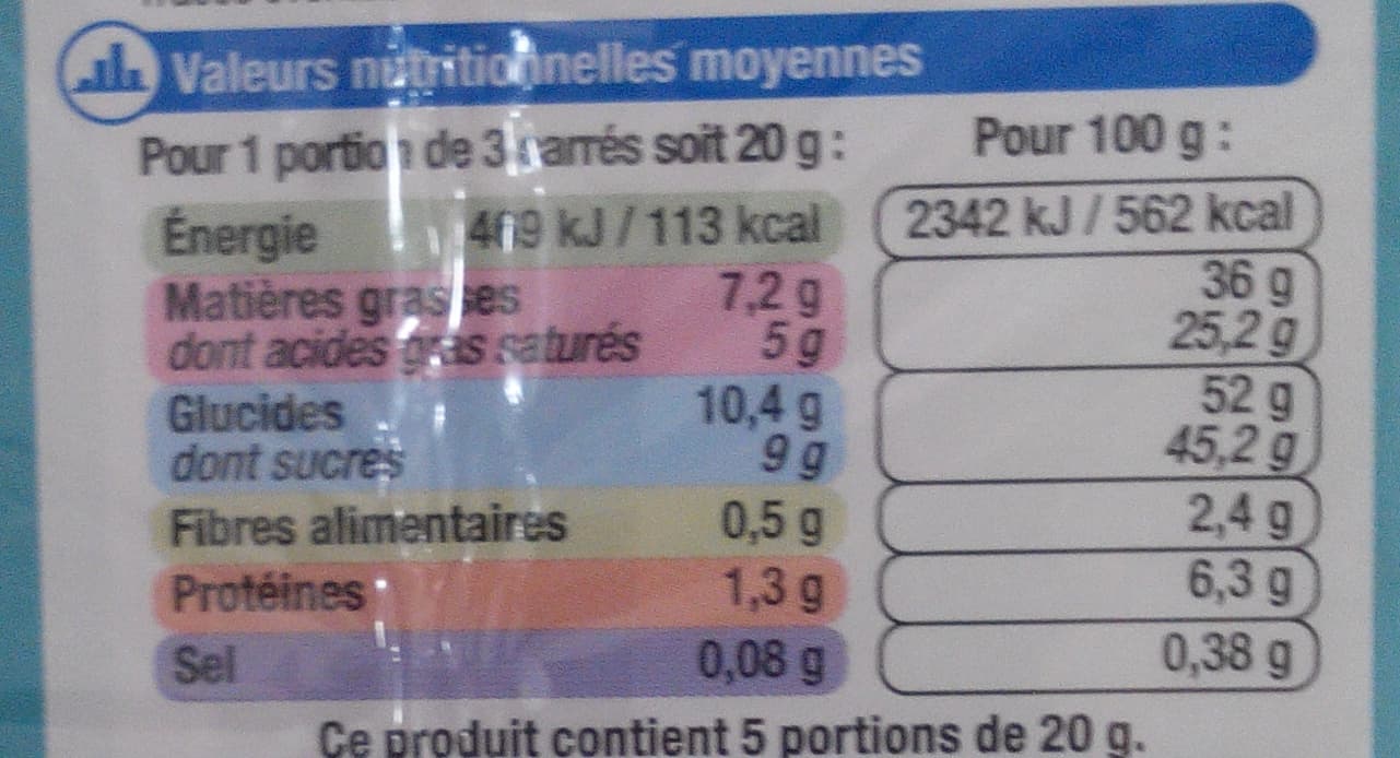 U Chocolat blanc coco céréales packshot