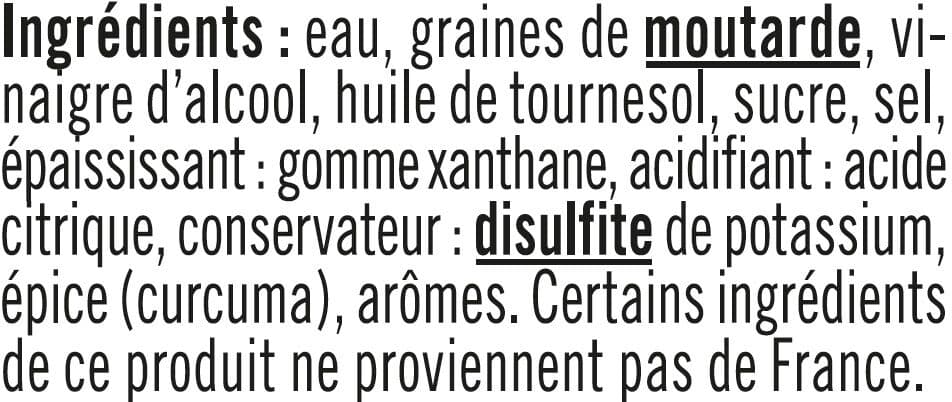 U Moutarde douce bocal en verre de 355g packshot