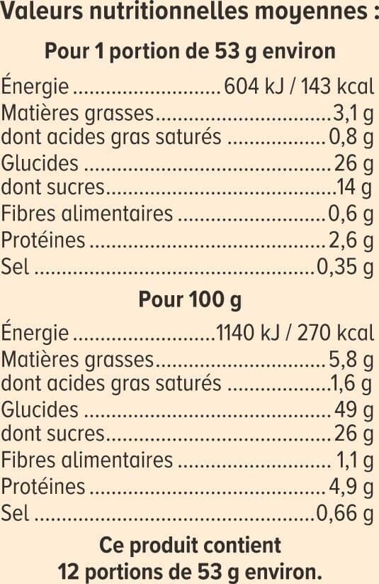 U Brioche à la crème pâtissière chinois 640g packshot
