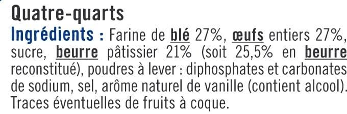 U Quatre quarts pur beurre 800g packshot
