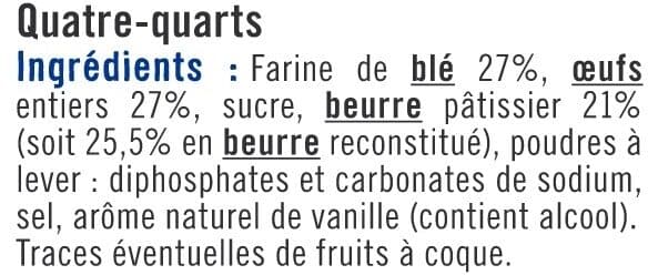 U Quatre quarts long pur beurre 500g packshot
