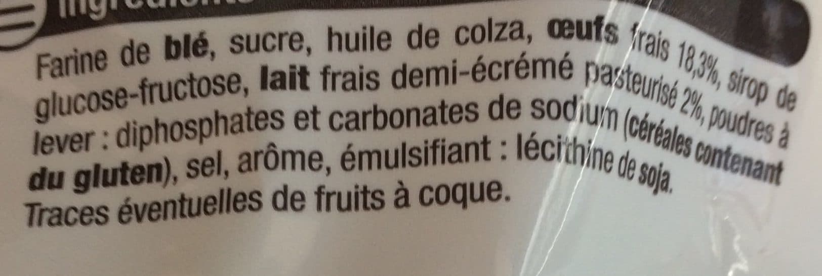 U Madeleines coquilles aux œufs frais packshot