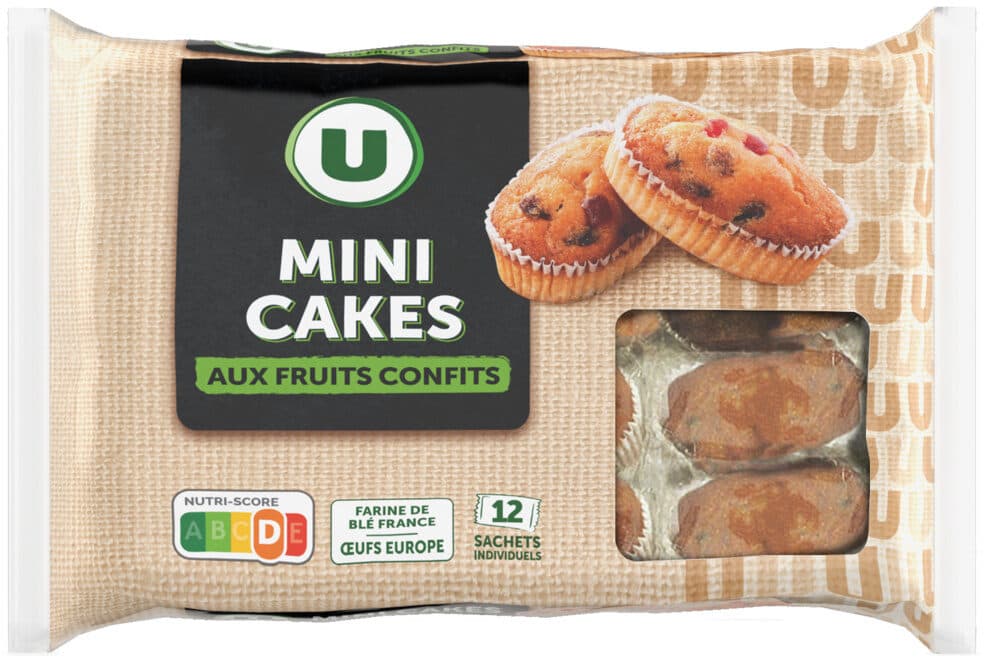 U Mini cakes aux fruits confits x12 - 450g packshot
