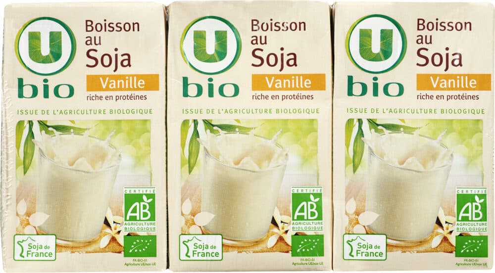 U Boisson bio au soja saveur vanille packshot