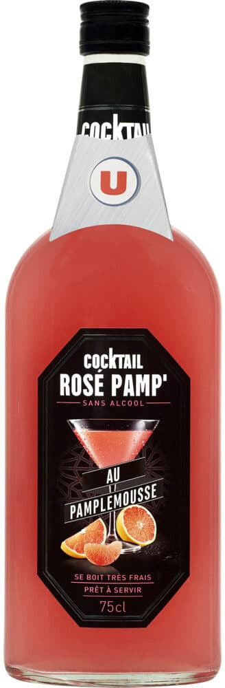 U Cocktail sans alcool rose pamplemousse packshot