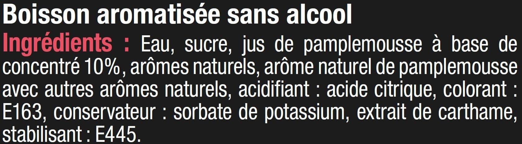 U Cocktail sans alcool rose pamplemousse packshot