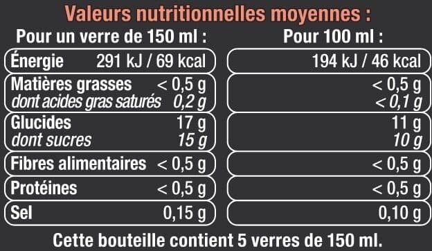 U Cocktail sans alcool pêche bouteille de 75cl packshot