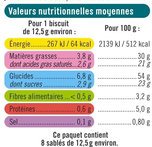 U Biscuits sablés pur beurre fourré à la noix de coco paquet de 100g packshot