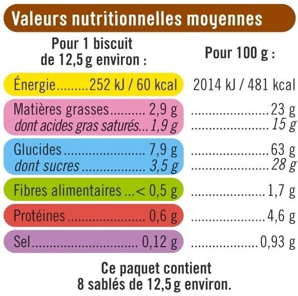 U Biscuits sablés pur beurre fourré au caramel paquet de 100g packshot