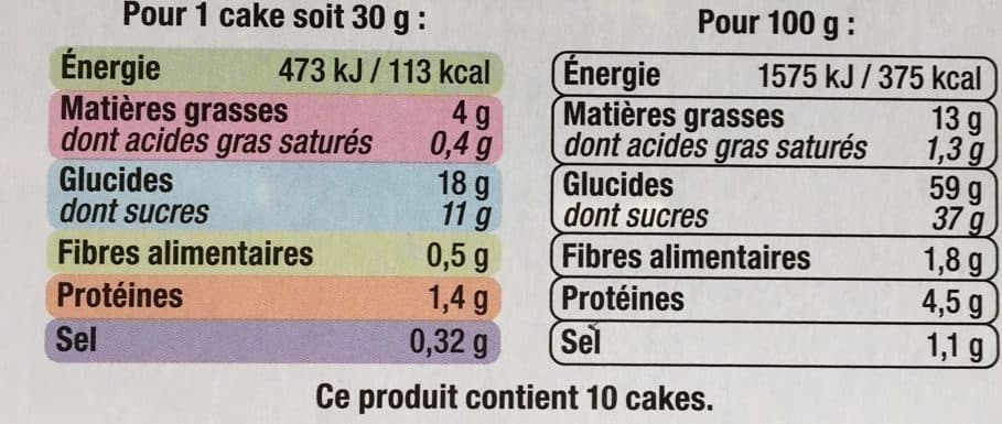 U Mini-Cakes aux Fruits packshot