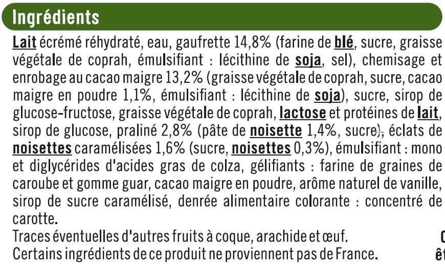 U Cônes vanille praliné packshot