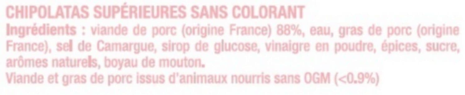 U Chipolata supérieure gros grain, France, 12 pièces, barquette, 660g packshot