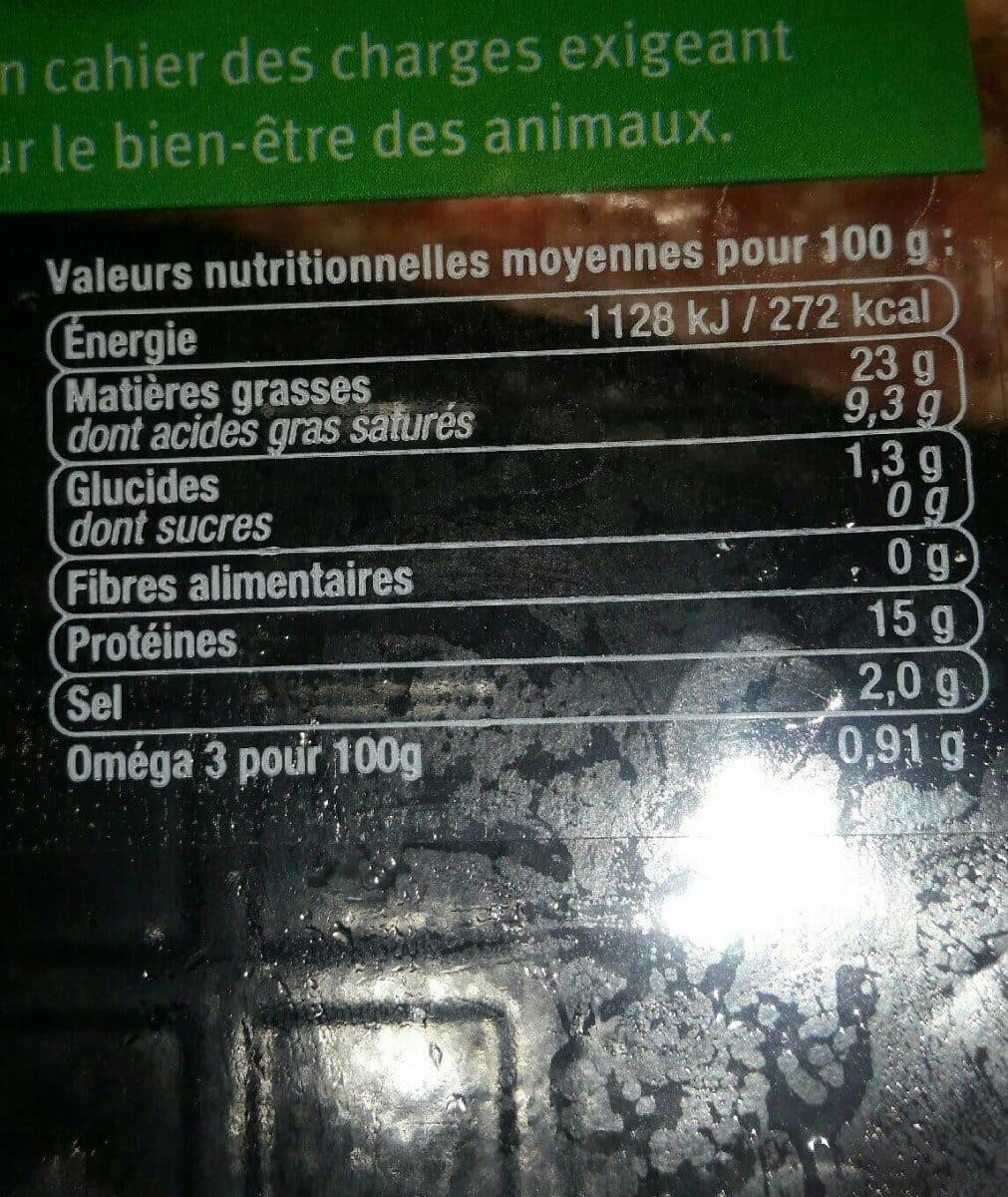U Chipolata herbe supérieure gros grain France, 12 pièces, barquette,660g packshot