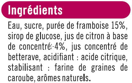 U Bâtonnets façon daiquiri framboise/citron packshot