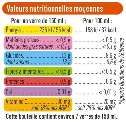 U Pur jus d'orange réfrigéré avec pulpe - Bouteille 1L packshot