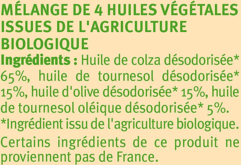 U Mélange 4 Huiles Végétales packshot
