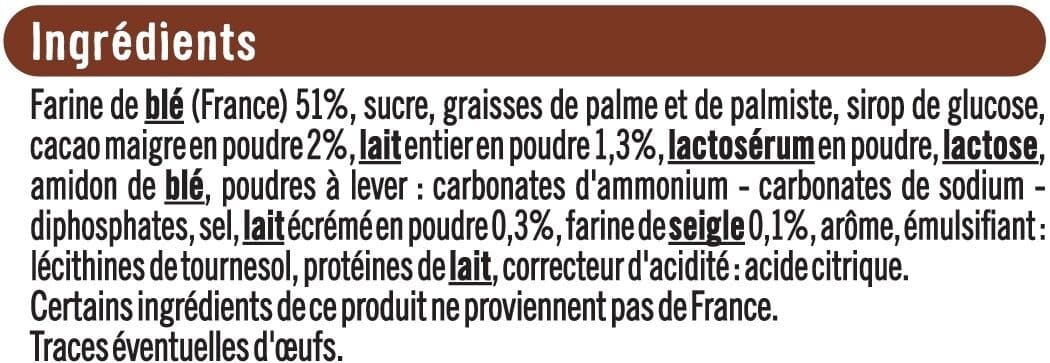 U Goûter fourré rond bigoût chocolat + lait packshot