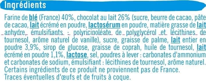 U Mini tartelettes au chocolat au lait coeur fondant au lait 225g packshot