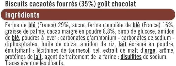 U Gâteaux Fourrés ronds goût tout chocolat 300g packshot