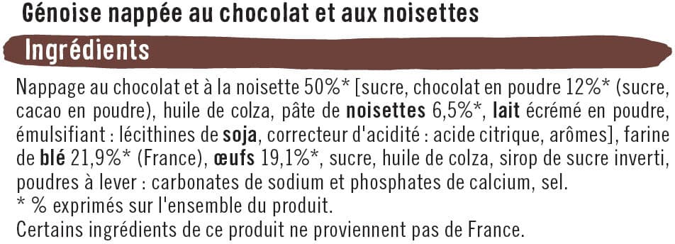U Barquettes au chocolat et aux noisettes packshot
