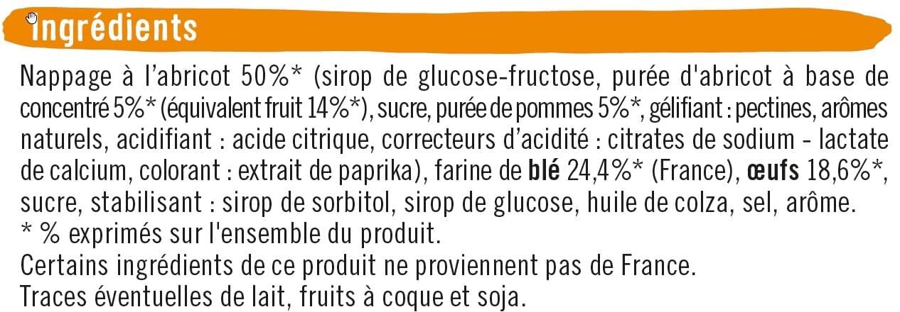 U Barquette à l'abricot packshot
