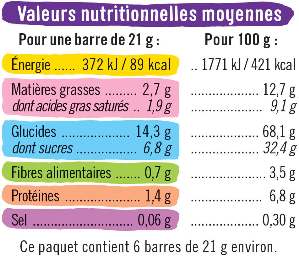 U Barres de céréales boules chocolatées talon lait packshot
