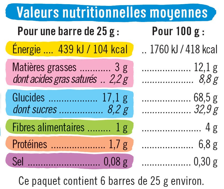 U Barres céréales pétales chocolatées talon lait packshot