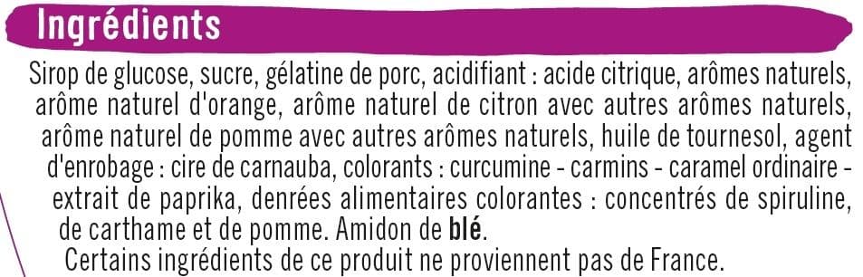 U Assortiment confiseries gélifiées aromatisé. packshot