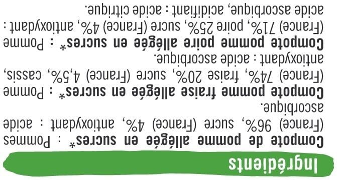 U Gourdes compote allégée en sucres pomme, pomme-fraise, pomme-poire packshot