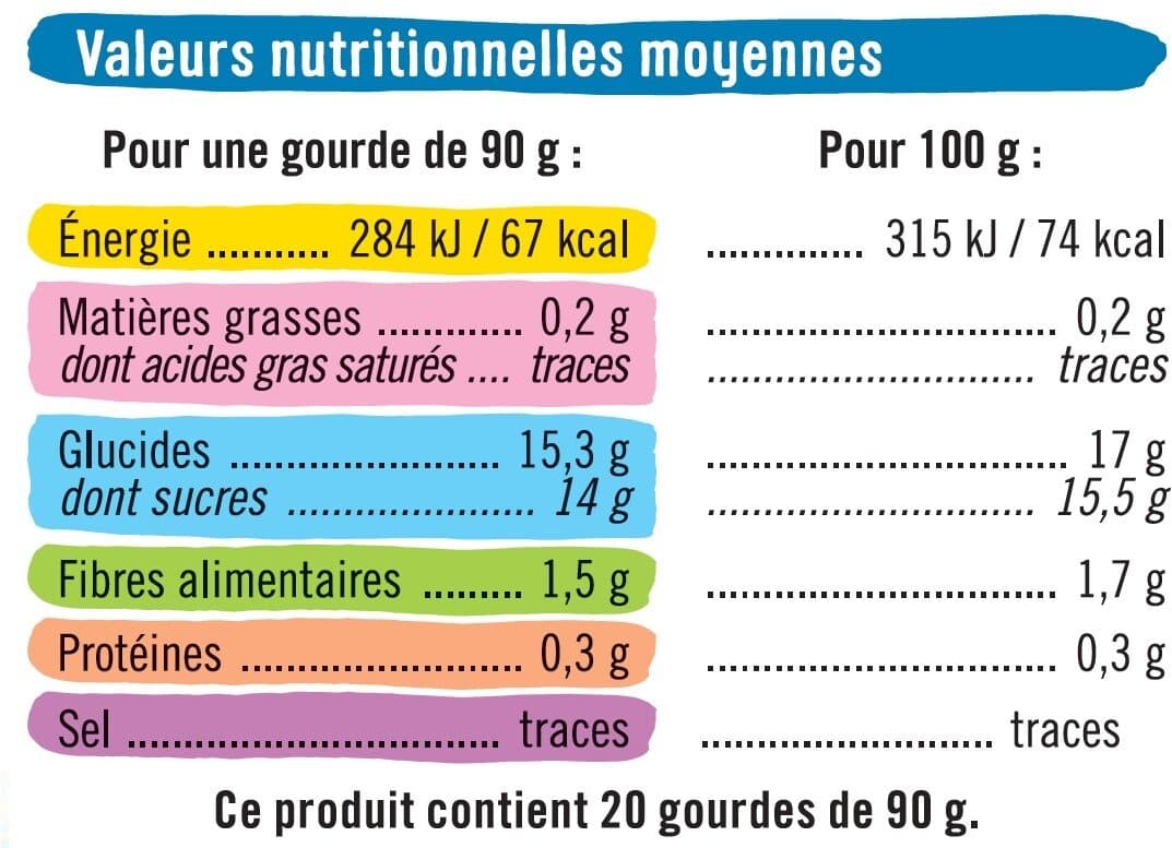 U Gourdes compote de pommes allégée en sucres packshot