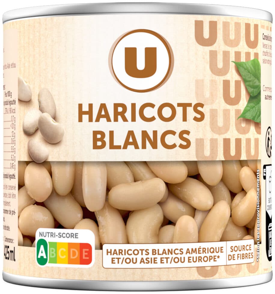 U Haricots blancs préparés - Boîte 250g packshot