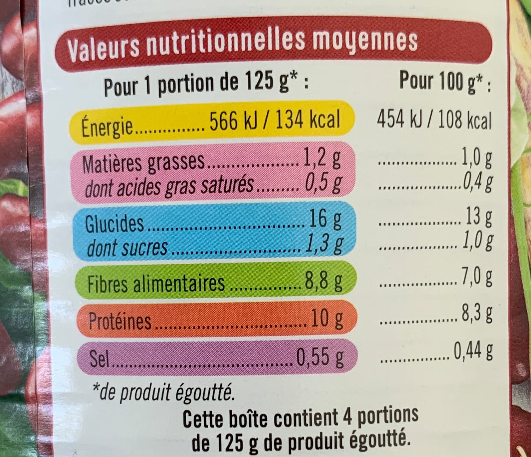 U Haricots rouges - Boîte 500g packshot