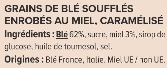 U Céréales blé soufflé miel caramélisé packshot