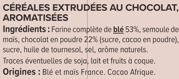 U Céréales boules chocolat, 375g packshot