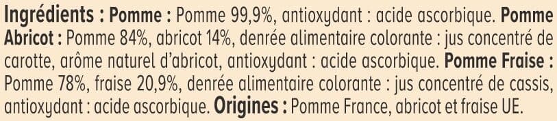 U Gourdes dessert fruitier pomme-pomme abricot pomme-fraise sans sucre ajouté 12x90g packshot