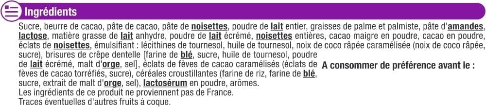 U Assortiment de chocolats au lait, blancs et noirs packshot