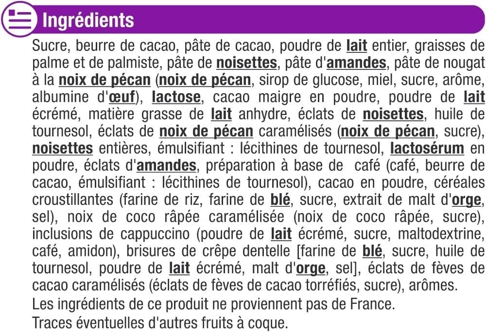 U Assortiment de chocolats au lait blanc noir packshot