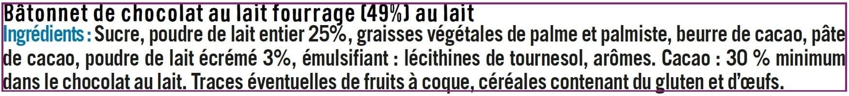 U Barres au chocolat fourrées au lait packshot