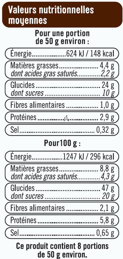 U Tresse à la crème pâtissière et pépites de chocolat packshot