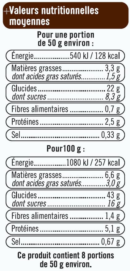 U Brioche fourrée à la crème pâtissière packshot