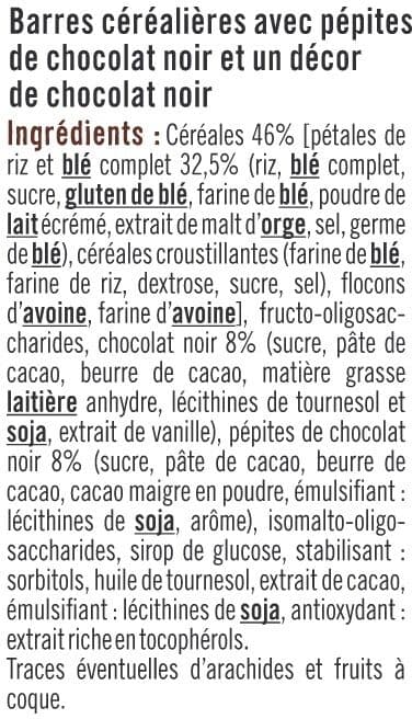 U Barre de Céréales riz et blé complet chocolat x6 - 126g packshot